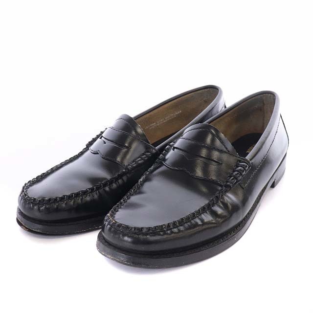 2cm最大幅ジーエイチバス BASS LOAFER ペニーローファー  23.5cm 黒