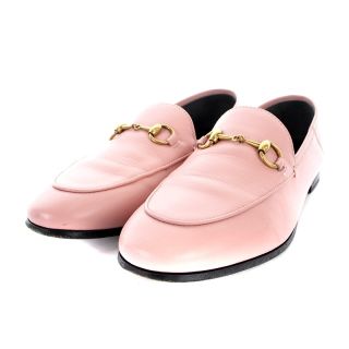 グッチ(Gucci)のグッチ ブリクストン ローファー ホースビット レザー 37 24cm ピンク(ローファー/革靴)