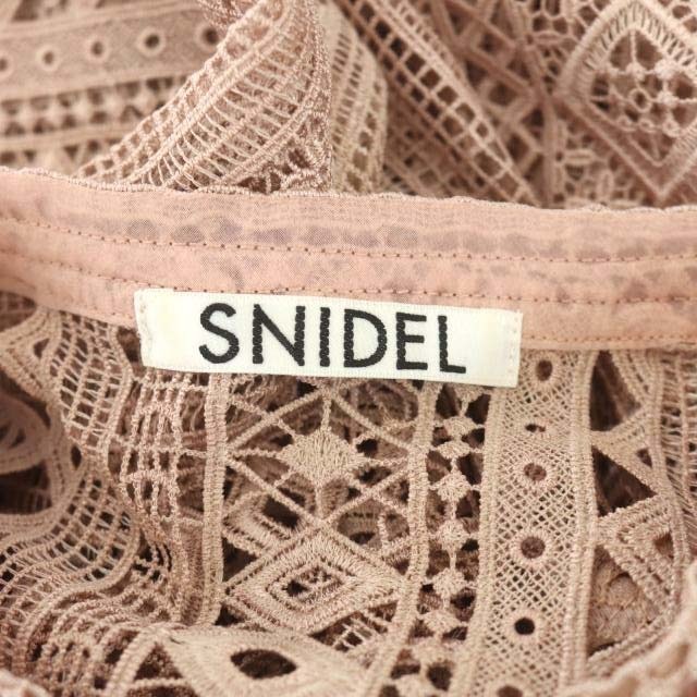 SNIDEL(スナイデル)のスナイデル 19AW レースフリルワンピース ドレス ロング 1 ピンク レディースのワンピース(ロングワンピース/マキシワンピース)の商品写真