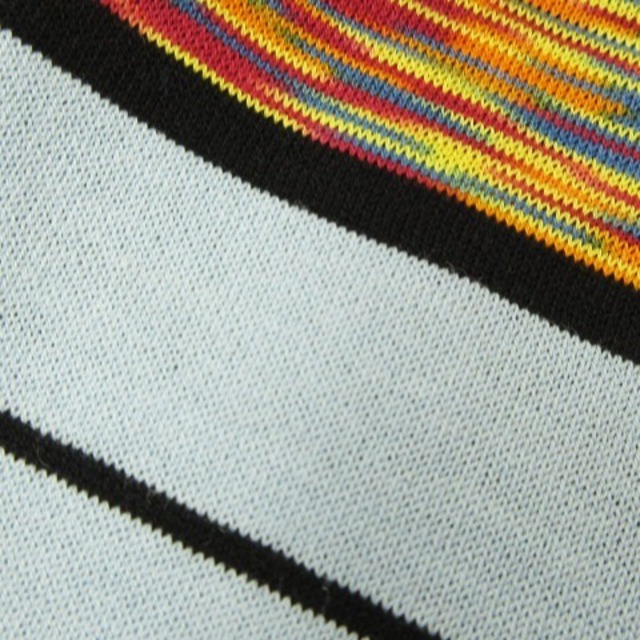 一番の MISSONI 半袖ニットワンピース L ボーダー グラデーション 赤