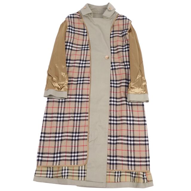 BURBERRY(バーバリー)の極美品 Vintage バーバリー Burberrys コート トレンチコート レディース 英国製 ライナー アウター 古着 10(L相当) ベージュカーキ メンズのジャケット/アウター(トレンチコート)の商品写真