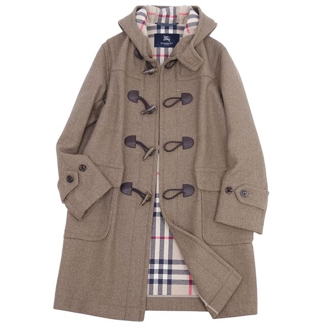 美品 バーバリー ロンドン BURBERRY LONDON コート ダッフルコート メンズ ウール カシミヤ アウター L ベージュ