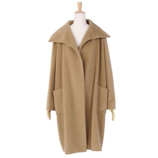 マックスマーラ(Max Mara)の美品 マックスマーラ Max Mara コート ウール 白タグ オーバーサイズ レディース アウター IJ38 USA4 FB36(S相当) ベージュ(その他)