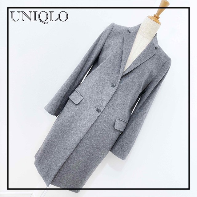 UNIQLO(ユニクロ)の«UNIQLO» ユニクロ ウールカシミヤ チェスターコート アウター ダウン レディースのジャケット/アウター(チェスターコート)の商品写真