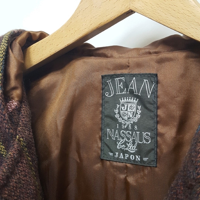 jean nassaus(ジーンナッソーズ)の★日本製 JEAN NASSAUS ウール チェック ダッフルコート レディースのジャケット/アウター(ダッフルコート)の商品写真