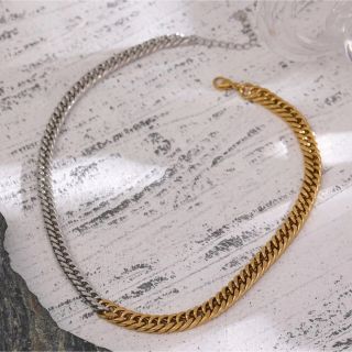 アメリヴィンテージ(Ameri VINTAGE)のHalf contrast chain necklace No.976(ネックレス)