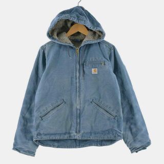 カーハート(carhartt)の古着 カーハート Carhartt デトロイトジャケット フード付き ダック地ワークジャケット レディースM /eaa298498(その他)