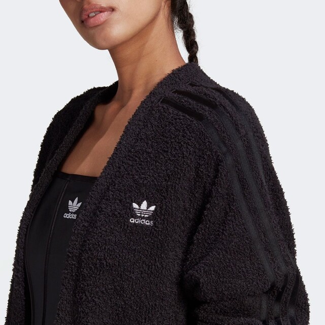 adidas(アディダス)の【大人気！大きいサイズ】adidas★カーディガン★ニット★ガウン★黒★2XL レディースのトップス(カーディガン)の商品写真