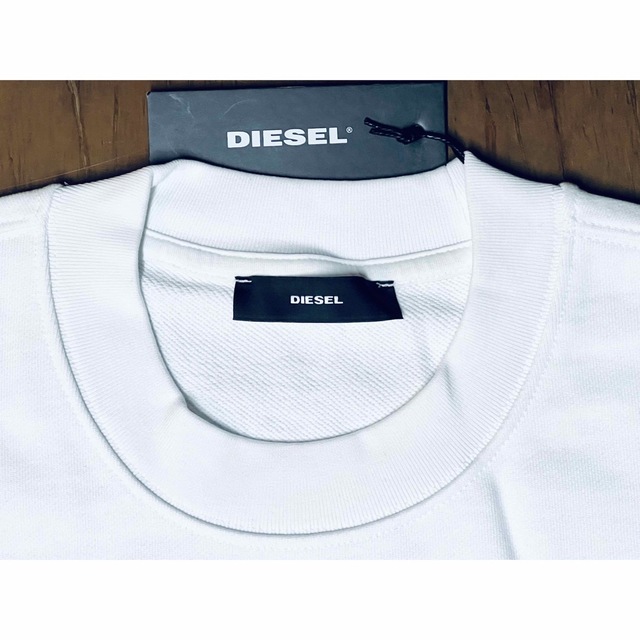 新品 M DIESEL ブランド ロゴ トレーナー スウェット S3 白