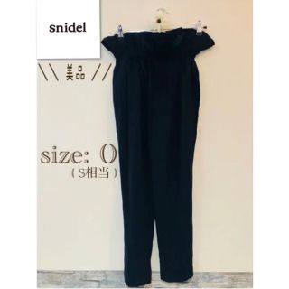 スナイデル(SNIDEL)の＊ 美品　snidel スナイデル　S ウエスト　フリル　ギャザー　タック　黒(カジュアルパンツ)