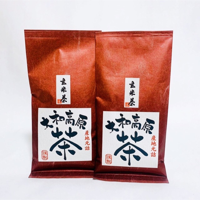 奈良県産 大和茶 玄米茶 100g 2本　緑茶　茶葉　中尾農園 食品/飲料/酒の飲料(茶)の商品写真