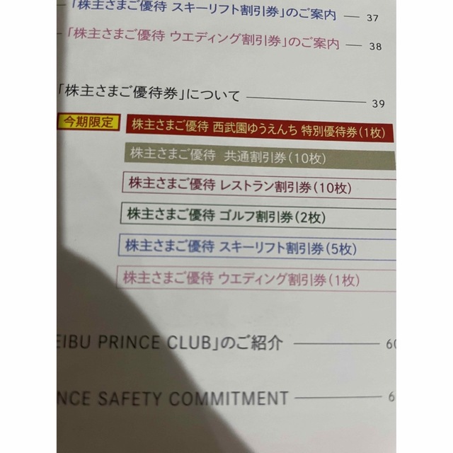 共通割引券30枚】西武鉄道 株主優待 冊子 3冊（スキーリフト割引券除く