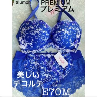 トリンプ(Triumph)の【新品タグ付】プレミアム★X'masローズ★E70M（定価¥12,430）(ブラ&ショーツセット)