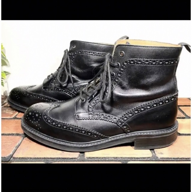 ステファノロッシ　ワークブーツ　黒　28cm カジュアル　革靴