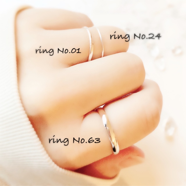 ring No.24♡silver925 極細 プレーンリング レディースのアクセサリー(リング(指輪))の商品写真