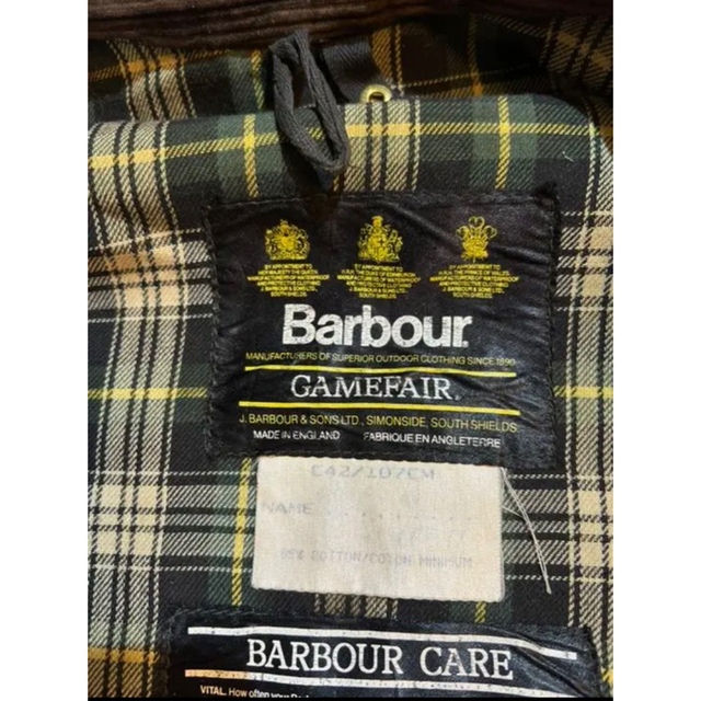 Barbour(バーブァー)の【希少】91年製Barbour oild jacket GAMEFAIR XL メンズのジャケット/アウター(ミリタリージャケット)の商品写真