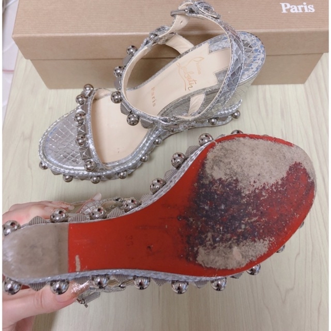 Christian Louboutin(クリスチャンルブタン)のルブタン　サンダル　シルバー　カタコニコ レディースの靴/シューズ(サンダル)の商品写真