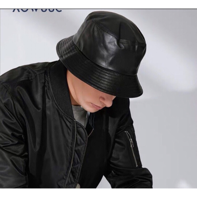 ✨大人気✨ バケットハット レザーハット メンズ レディース 2way トレンド メンズの帽子(ハット)の商品写真