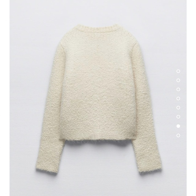 ZARA(ザラ)のZARA ブークレ ニット ブレザー カーディガン レディースのトップス(カーディガン)の商品写真