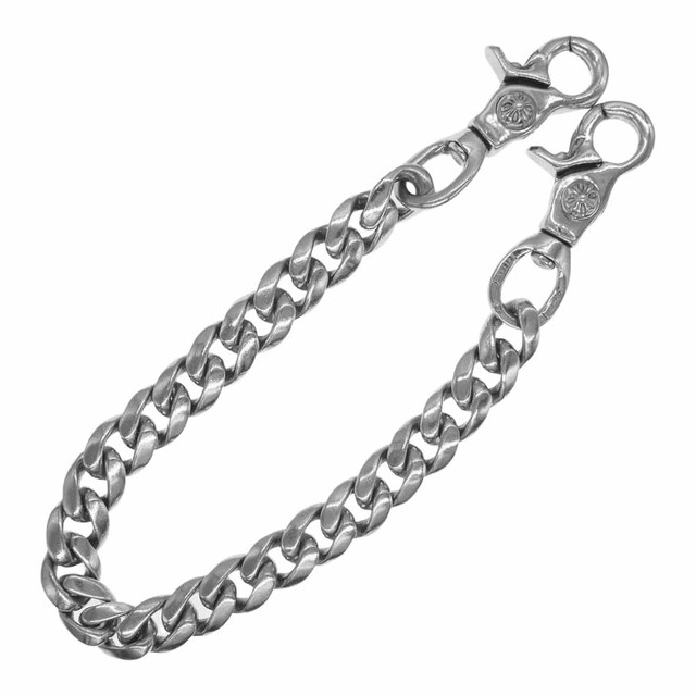 CHROME HEARTS クロムハーツ（原本無） ウォレットチェーン 2クリップ ショート クラシック ウォレットチェーン シルバー系