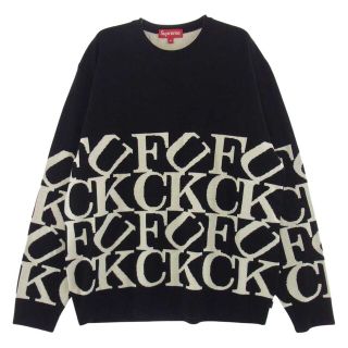 シュプリーム(Supreme)のSupreme シュプリーム 20AW Fuck Sweater セーター ニット ブラック系 ホワイト系 M【美品】【中古】(ニット/セーター)