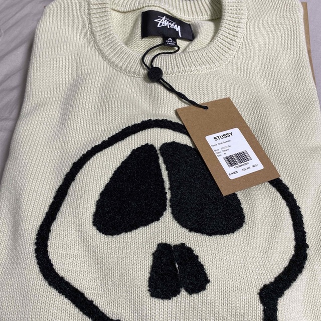 STUSSY(ステューシー)のSTUSSY SKULL SWEATER Natural メンズのトップス(ニット/セーター)の商品写真