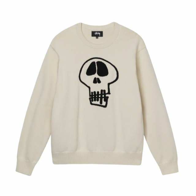 STUSSY(ステューシー)のSTUSSY SKULL SWEATER Natural メンズのトップス(ニット/セーター)の商品写真