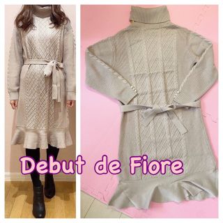 デビュードフィオレ(Debut de Fiore)のデビュードフィオレ クリーニング済み ニットワンピース(ひざ丈ワンピース)