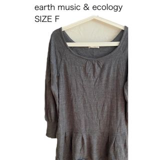 アースミュージックアンドエコロジー(earth music & ecology)のearth music & ecology ワンピース ニット ウール混サイズF(ミニワンピース)