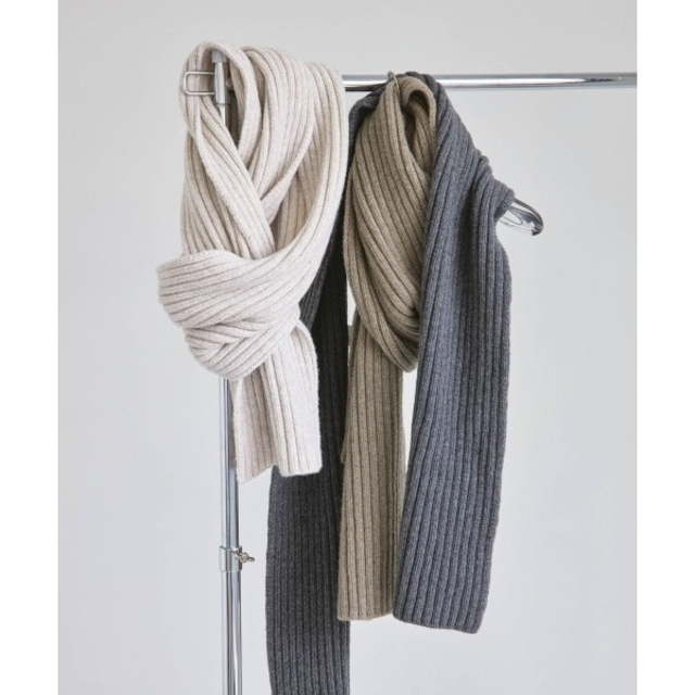 TODAYFUL(トゥデイフル)の新品TODAYFUL　Wool Rib Stoleウールリブストール　エクリュ レディースのファッション小物(ストール/パシュミナ)の商品写真