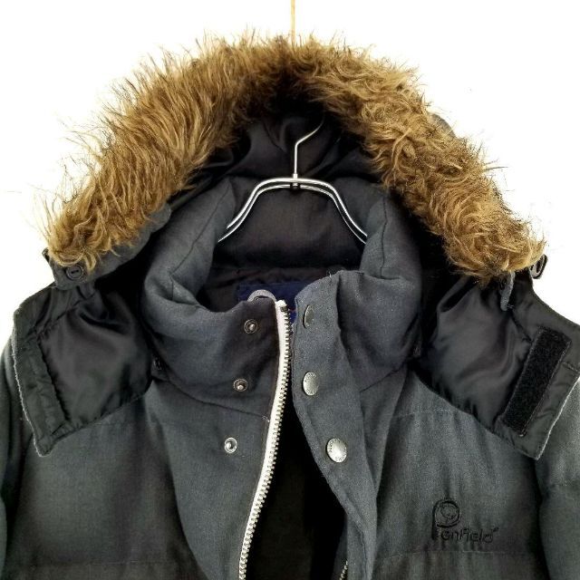 PEN FIELD(ペンフィールド)のペンフィールド L ファー 中綿 コート ジャケット ワンポイント 刺繍 グレー メンズのジャケット/アウター(その他)の商品写真