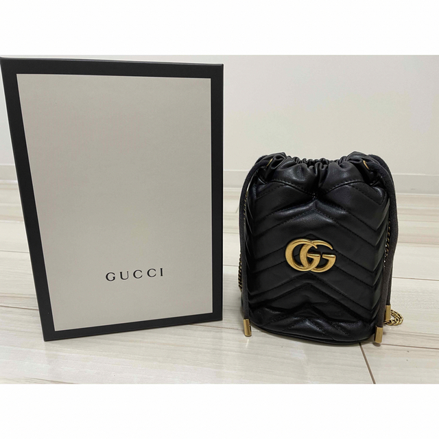 Gucci - GUCCI マーモント ミニバケットショルダーバッグ
