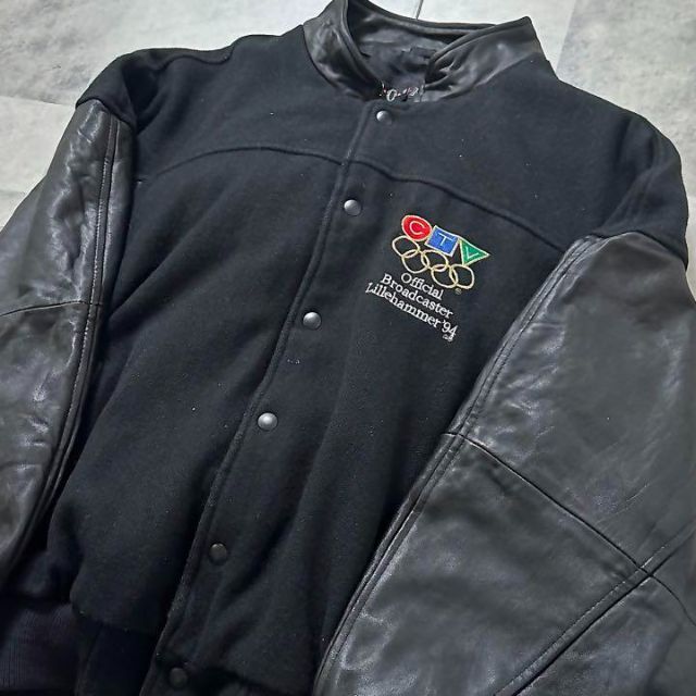 激レア スタジャン オリンピック 本革 刺繍プリント 90sの通販 by zoou