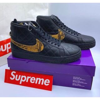 シュプリーム(Supreme)のSupreme × Nike SB Blazer Mid "Black" US9(スニーカー)