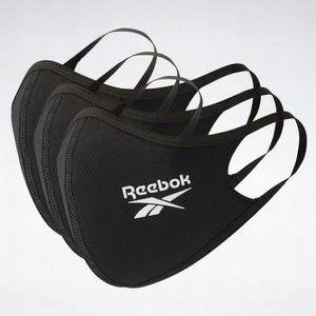 Reebok(リーボック)のReebokマスク黒Mサイズ3枚セット メンズのファッション小物(その他)の商品写真