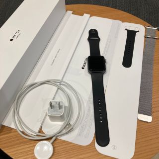 アップルウォッチ(Apple Watch)のApple Watch シリーズ3 42mm GPS スペースグレー(腕時計(デジタル))