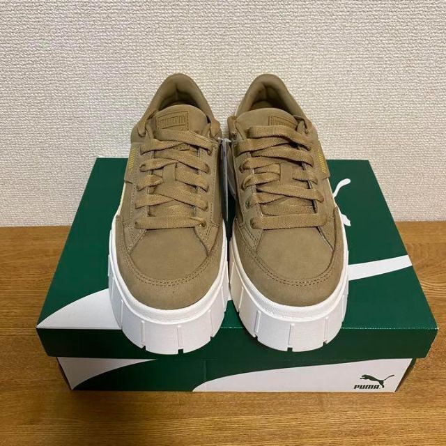 24cm【新品】プーマ メイズ スエード 厚底 モカ ブラウン stage