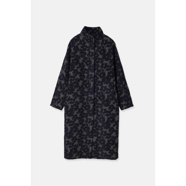 louren flower mole jacquard coat-