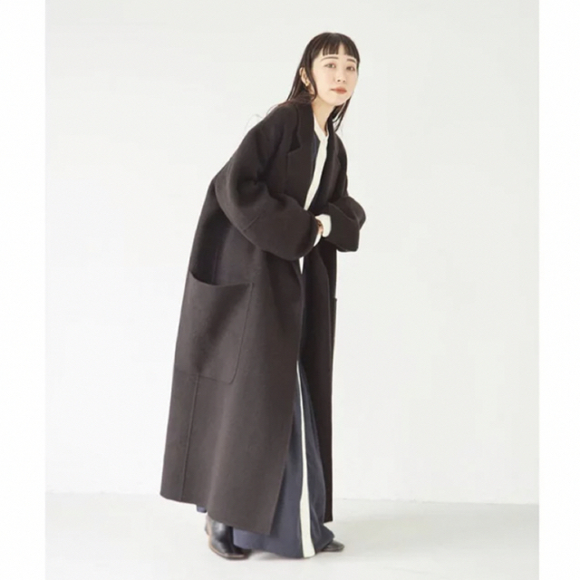 TODAYFUL(トゥデイフル)のtodayful wool over coat black 36 レディースのジャケット/アウター(ロングコート)の商品写真