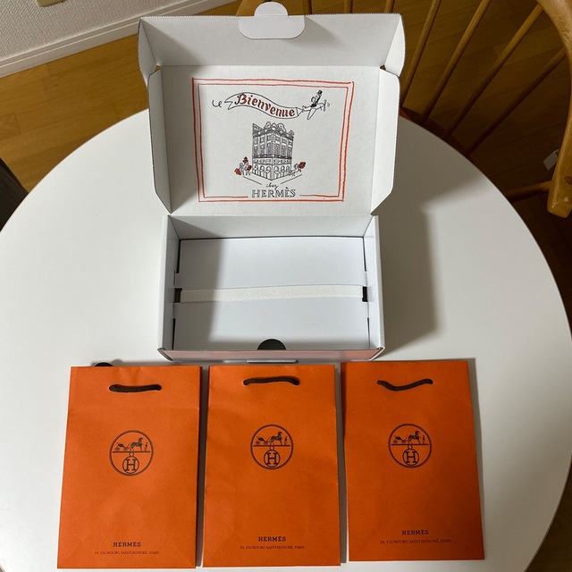 新品 エルメス HERMES 箱ショッパーセット