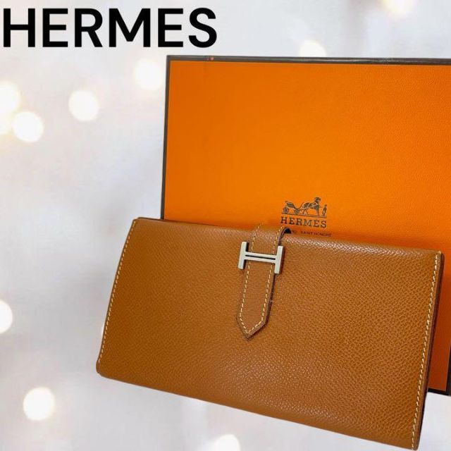 【人気NO1のブラック】HERMES 財布/ベアン　長財布