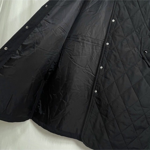 新品♪4L大きいサイズ♪フード付きキルティングロングベスト♪ブラック レディースのジャケット/アウター(ダウンベスト)の商品写真