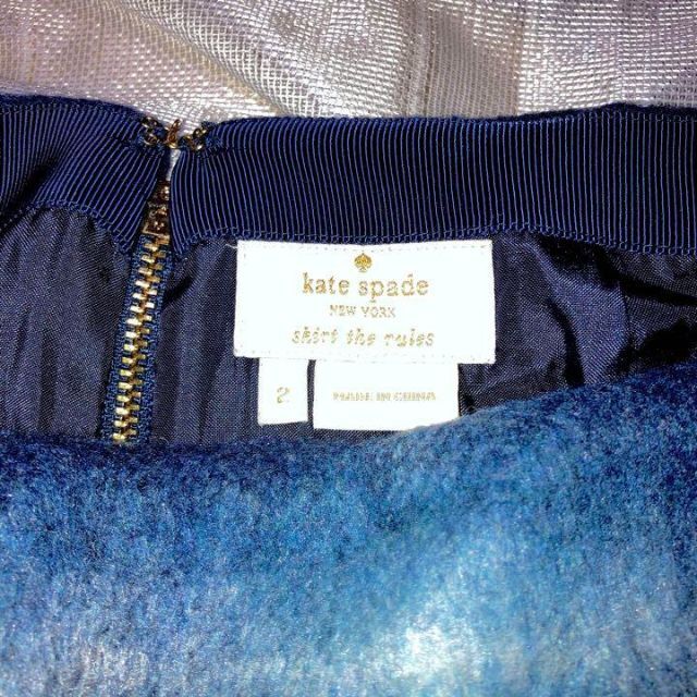 kate spade new york(ケイトスペードニューヨーク)のkate spead ケイトスペード　ミニスカート　青チェック　サイズ2/M レディースのスカート(ミニスカート)の商品写真