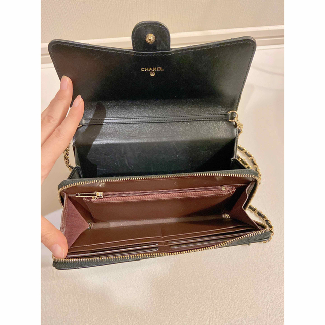 ★美品★ CHANEL フラップ フォンポーチ付き チェーンウォレット 5