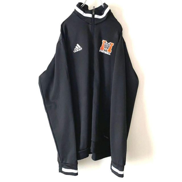 adidas(アディダス)のアディダス NFLベアーズ ジップジャケットブラック 黒色 XL 古着 メンズのジャケット/アウター(ブルゾン)の商品写真