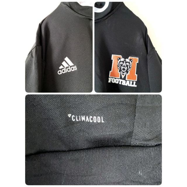 adidas(アディダス)のアディダス NFLベアーズ ジップジャケットブラック 黒色 XL 古着 メンズのジャケット/アウター(ブルゾン)の商品写真