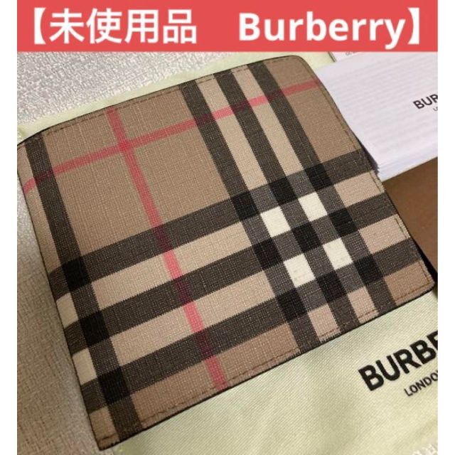 未使用】Burberry バーバリー 二つ折り財布 財布 チェック - library