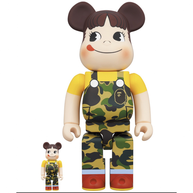 MEDICOM TOY(メディコムトイ)のBE＠RBRICK  BAPE(R) × ペコちゃん 100% & 400% エンタメ/ホビーのフィギュア(その他)の商品写真