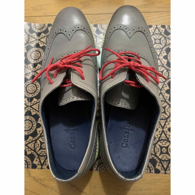 Cole Haan(コールハーン)の【美品】COLE HAAN（コール　ハーン）グレー&ミント　シューズ　27cm メンズの靴/シューズ(ドレス/ビジネス)の商品写真