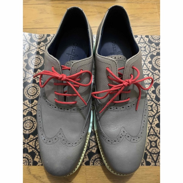 Cole Haan(コールハーン)の【美品】COLE HAAN（コール　ハーン）グレー&ミント　シューズ　27cm メンズの靴/シューズ(ドレス/ビジネス)の商品写真